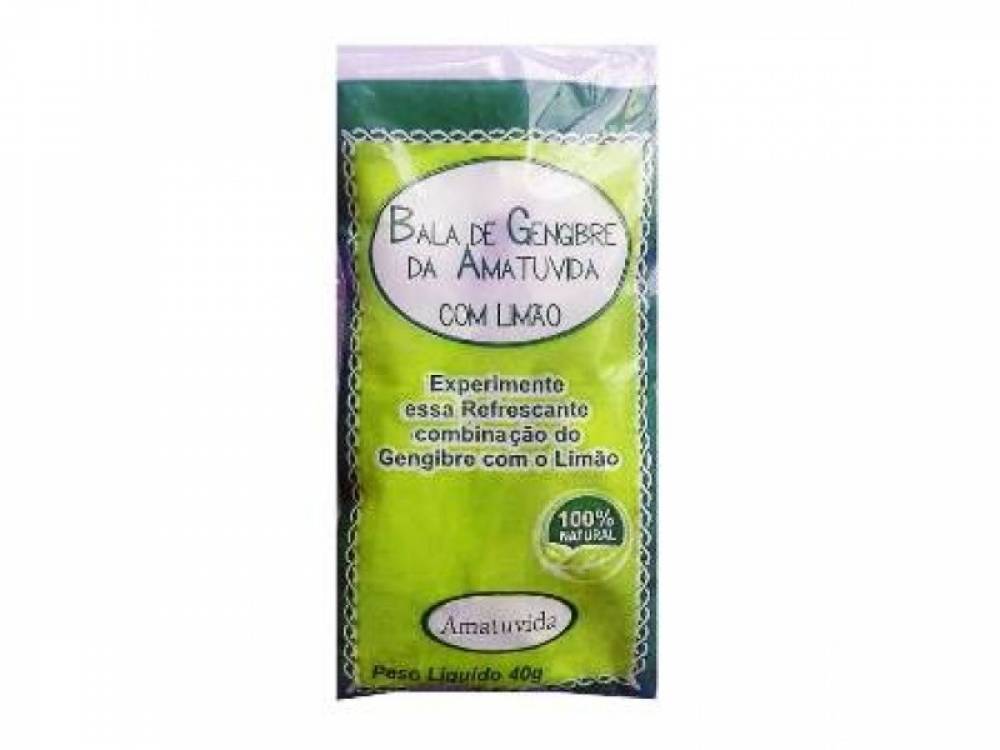 Balas de gengibre com limão Amatuvida - Pct. 40g