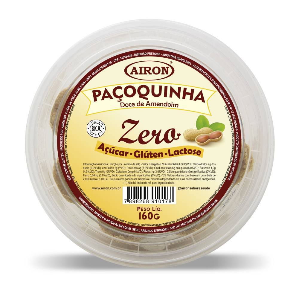 Paçoquinha zero Airon - Pote 160g